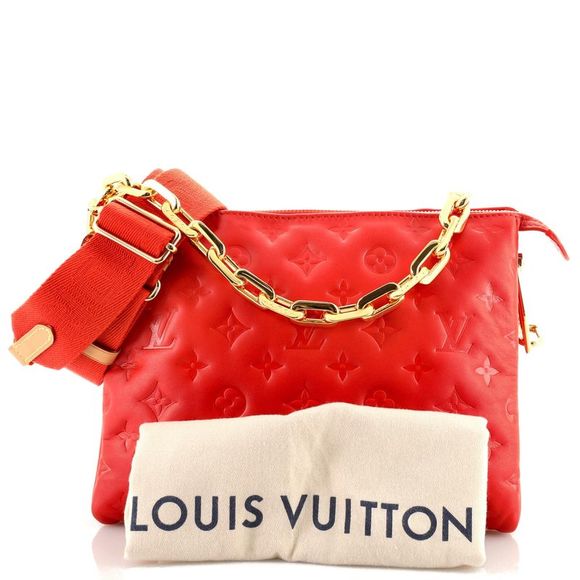 Louis Vuitton Coussin Bag Monogram Embossed Lambskin PM Red - Picture 2 of 8